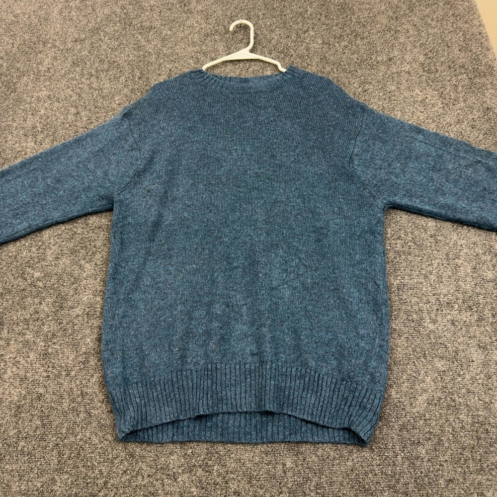 Pendleton Sweater Mens L Blue Wool Crewneck Knitted Casual Classic Winter Warm